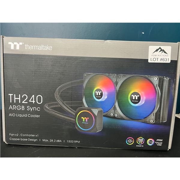 Lot of 1 Thermaltake TH240 ARGB Sync AIO Liquid Cooler System