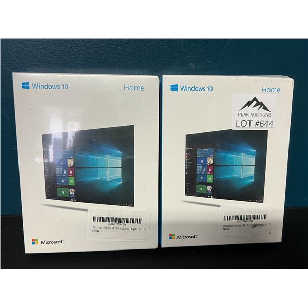 Lot of 2 Windows 10 Home Software Downloads/Installs