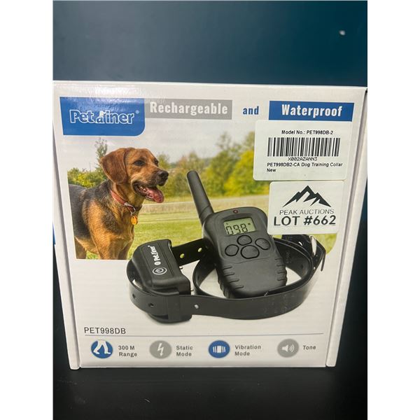 Lot of 1 Petrainer Electronic Dog Training Collar - PET998DB-2