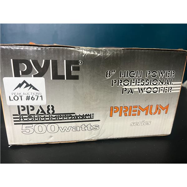 Lot of 1 PYLE Premium Series 8" High Power Professional PA Woofer