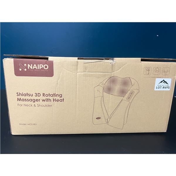 Lot of 1 Naipo Shiatsu 3D Rotating Massager with Heat for Neck & Shoulder