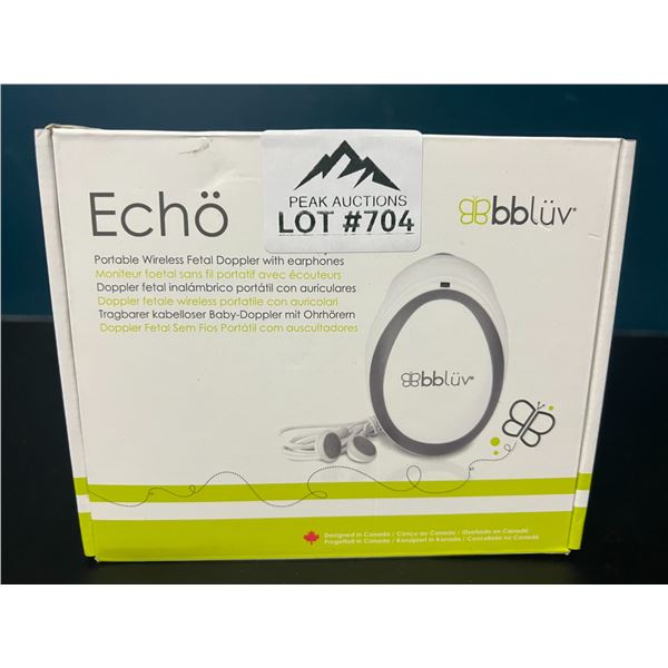 Lot of 1 Echo Portable Wireless Fetal Doppler w/ Earphones - Listen to Baby's Heartbeat at Home!