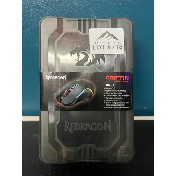 Lot of 1 Red Dragon Griffin Gaming Mouse
