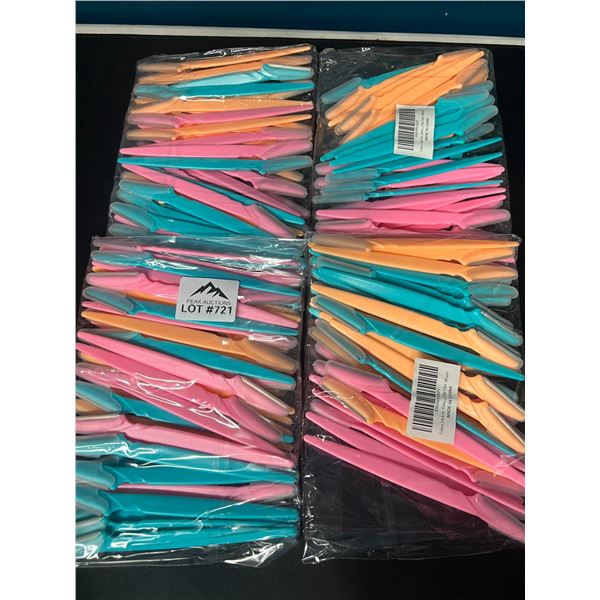 Lot of 4 Multi-Packs of Eyebrow Trimmers/Facial Hair Remover Tools (36 per pack)