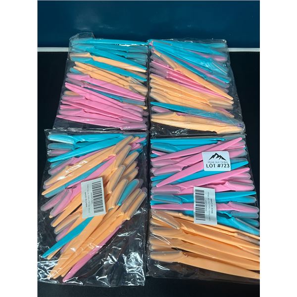 Lot of 4 Multi-Packs of Eyebrow Trimmers/Facial Hair Remover Tools (36 per pack)