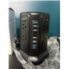 Image 2 : Lot of 1 Multifunctional Power Strip Tower/Surge Protector w/ Multiple Outlets & USB Ports