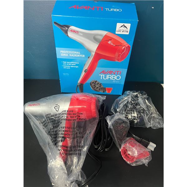 Lot of 1 Avanti Turbo Professional Ionic Hair Dryer