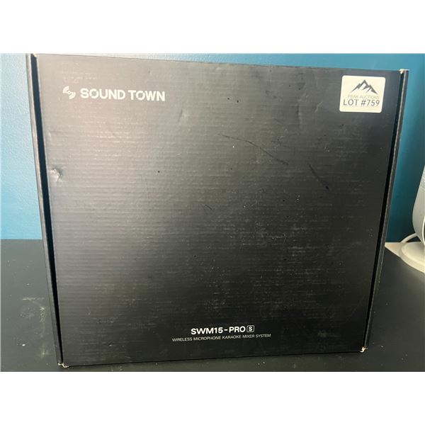 Lot of 1 Sound Town Wireless Microphone Karaoke Mixer System