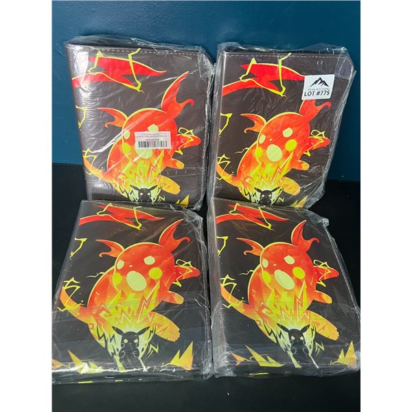 Lot of 4 Pokemon Leather 4-Pocket Card Premium Binders