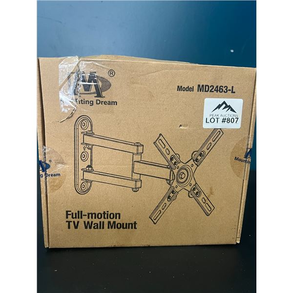 Lot of 1 Full-Motion TV Wall Mount for TV's 17"-39"