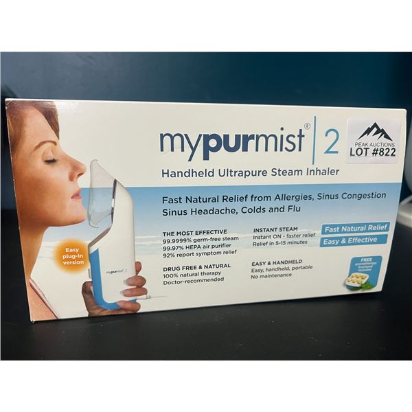 Lot of 1 MyPurMist 2 Handheld Ultrapure Steam Inhaler