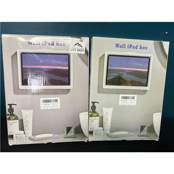 Lot of 2 Waterproof Wall iPad Box Cases