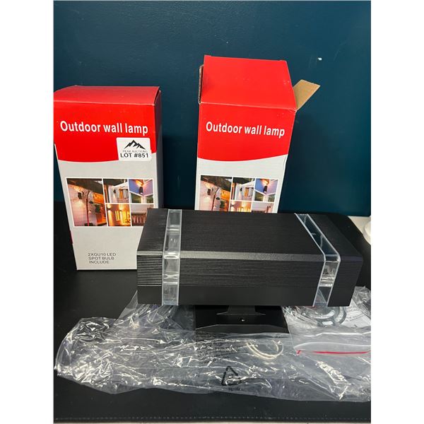 Lot of 2 Outdoor Wall Lamps w/ Bulbs