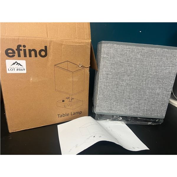 Lot of 1 Table Lamp w/ USB Charging Ports & Outlets