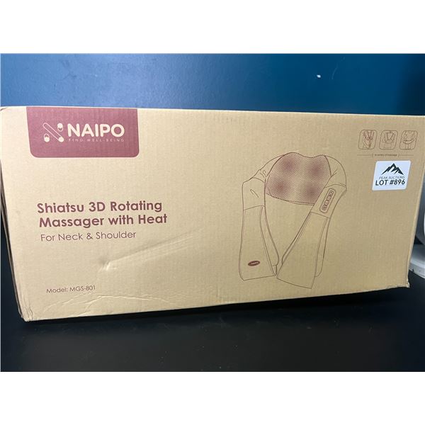Lot of 1 Naipo Shiatsu 3D Rotating Massager with Heat for Neck & Shoulder