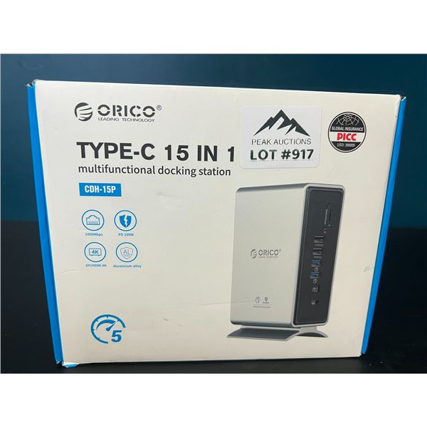 Lot of 1 Orico Type-C 5-in-1 Multifunctional Docking Station