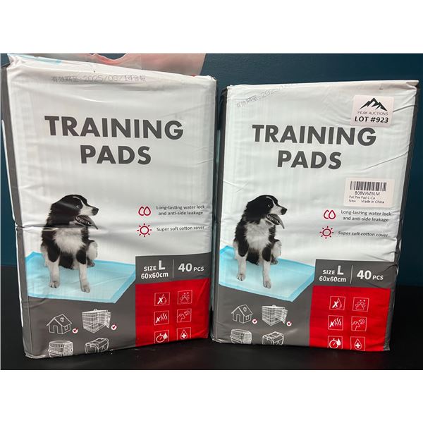 Lot of 2 Packs of Training Pads/Pet Pee Pads (40 PCS per pack) - Size Large