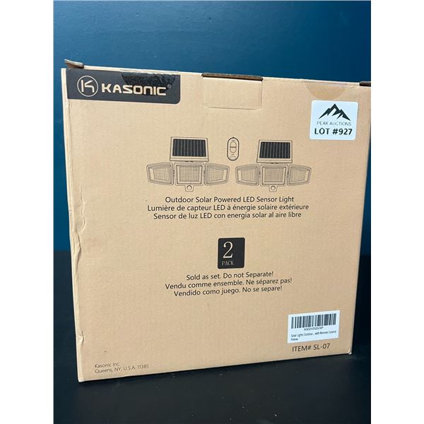 Lot of Kasonic Outdoor LED Solar Powered Sensor Lights (2 PACK)
