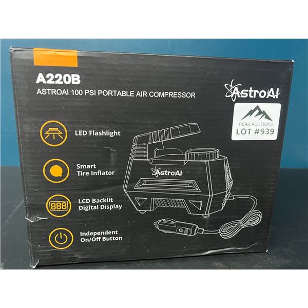 Lot of 1 AstroAI A220B 100PSI Portable Air Compressor