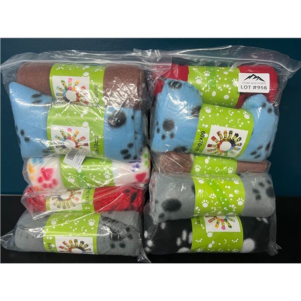 Lot of 2 Multi-Packs of Pet Blankets - 5 PCS Each