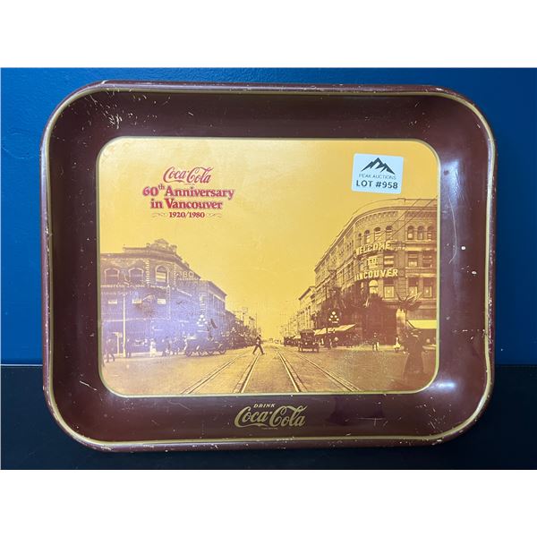 Lot of 1 Vintage Coca-Cola 60th Anniversary in Vancouver Serving Tray (*Used)