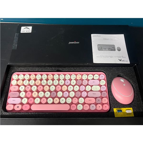 Lot of 1 Pink Wireless Keyboard & Mouse Combo