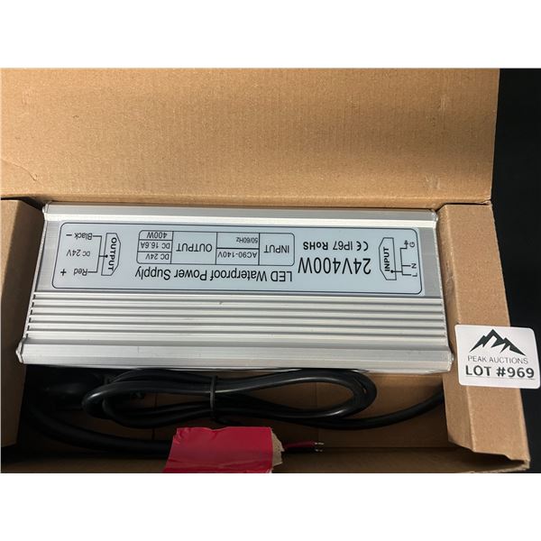 Lot of 1 24V 400W Waterproof Power Supply