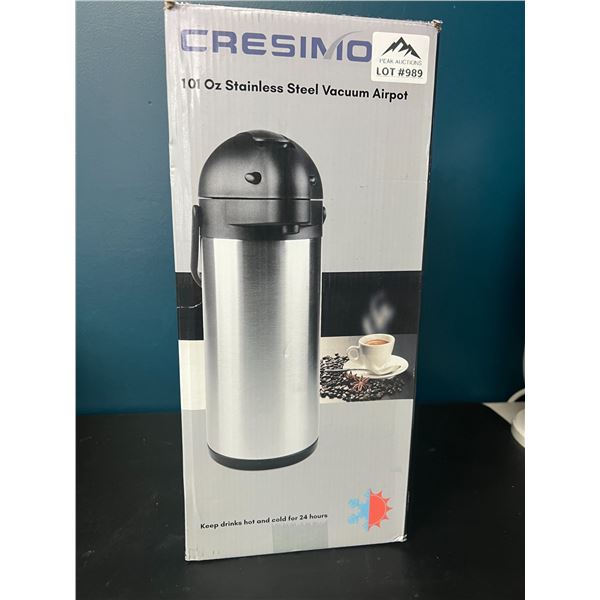 Lot of 1 Cresimo 10oz Stainless Steel Vacuum Airpot