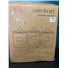 Image 1 : Lot of 1 3PC Glass Canister Set w/ Lids