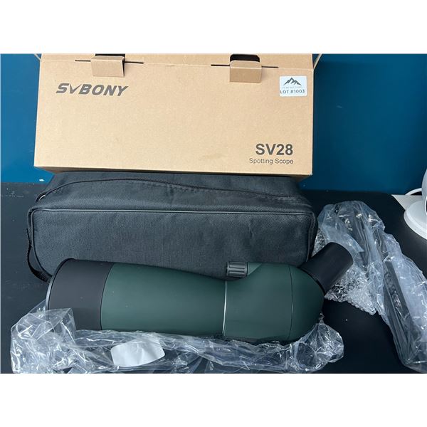 Lot of 1 Svbony SV28 Spotting Scope w/ Tripod for Hunting 25-75x70 Magnification