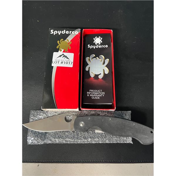 Lot of 1 Spyderco Police 4 Lockback Knife - Black - C07GP4