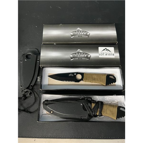 Lot of 2 Master USA Tactical Fixed Blade Knives