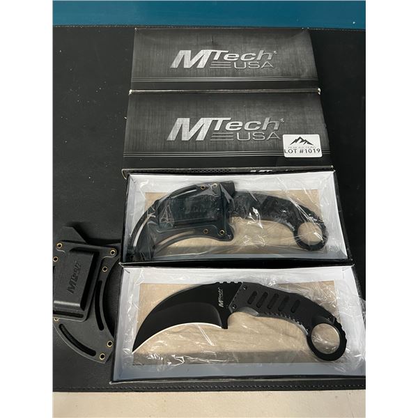 Lot of 2 MTech USA Tactical Fixed Blade Knives - MT-665BK