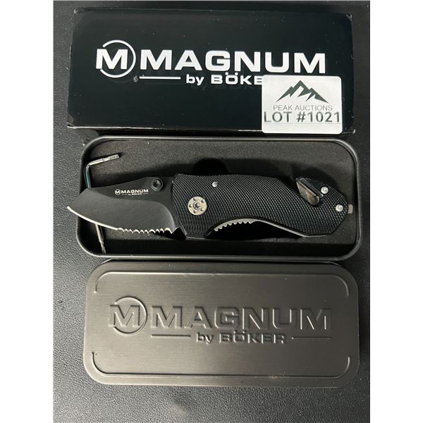 Lot of 1 Boker Magnum Black Rescue Compact Pocket Knife