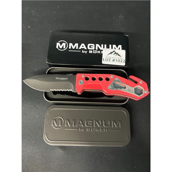 Lot of 1 Boker Magnum Black Fox Tactical Rescue Folding Knife