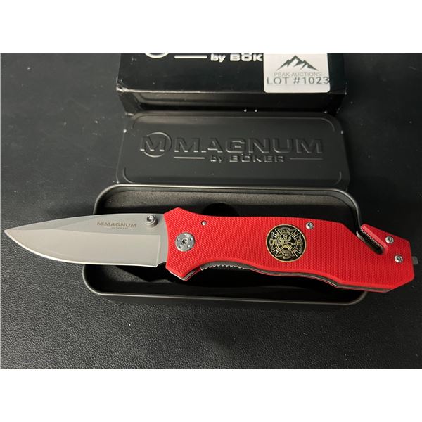 Lot of 1 Boker Magnum Fire Brigade Pocket Knife
