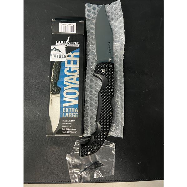Lot of 1 Cold Steel Voyager Extra Large Knife - Clip Point Plain Edge - 29AXC