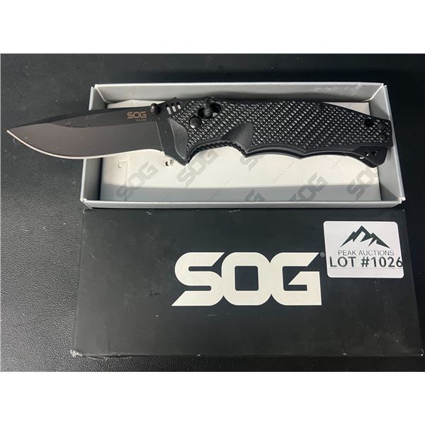 Lot of 1 SOG V11 Vulcan Black Folding Knife