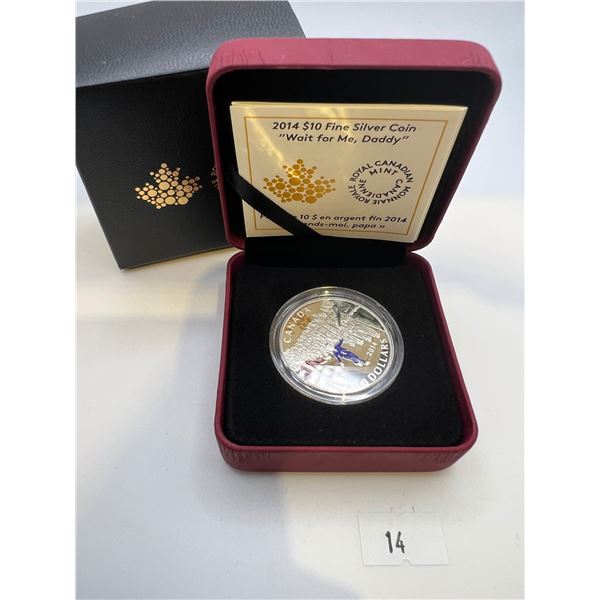 2014 $10 Fine Silver "Wait for Me, Daddy" Coin