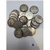 Image 1 : Silver Canadian Quarters 116 grams
