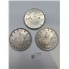 Image 1 : 1936,1953,1955 Canadian 80% Silver Dollars