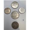 Image 1 : Canadian Silver Dollars and 50 cent Pieces