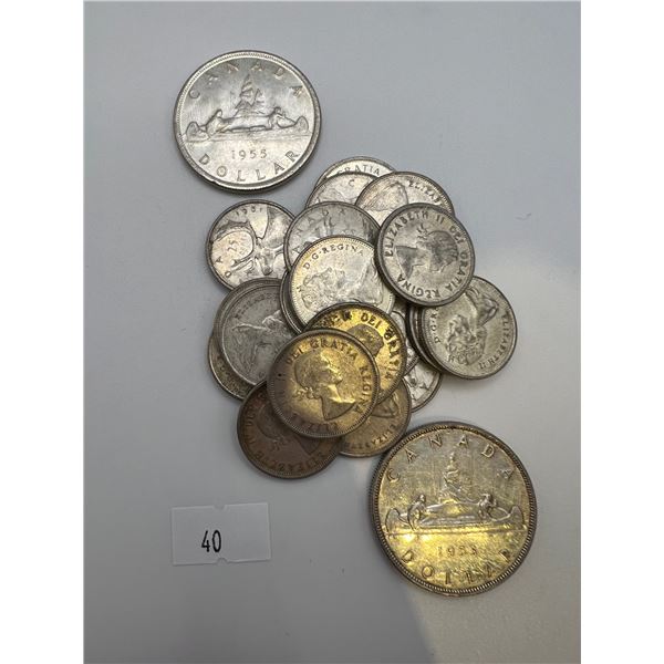Canadian Silver Dollars and Quarters -168 grams