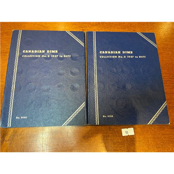Canadian Dimes Collector's Books 60% Full