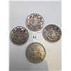 Image 1 : 1937,1940,1941,1964 Canadian Silver 50 Cent pieces