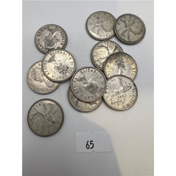 Canadian Silver Quarters - 64.1g