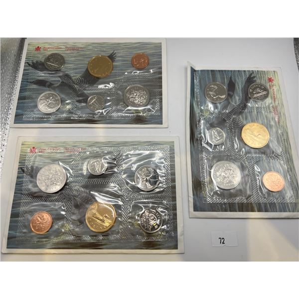 3 x 1995 Mint Uncirculated Coin Sets Sealed