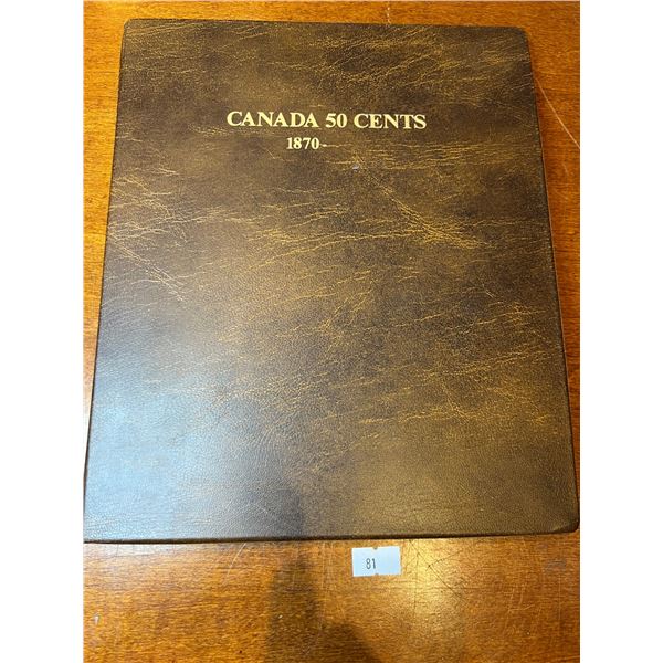 1870-1982 Canada 50 Cent Collection Book 35% Full - Mostly Silver