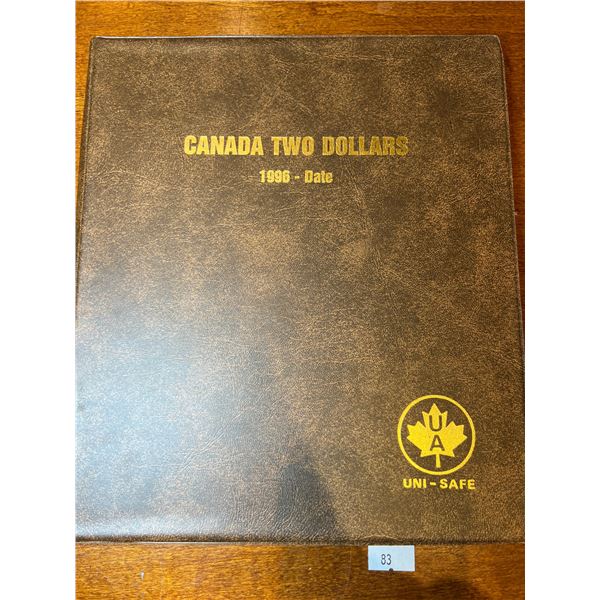 1996- Date Canada Two Dollar Collection Book 17% Full
