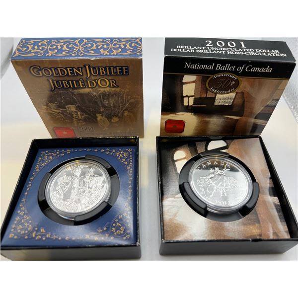 2001 & 2002 Sterling Silver Dollars
